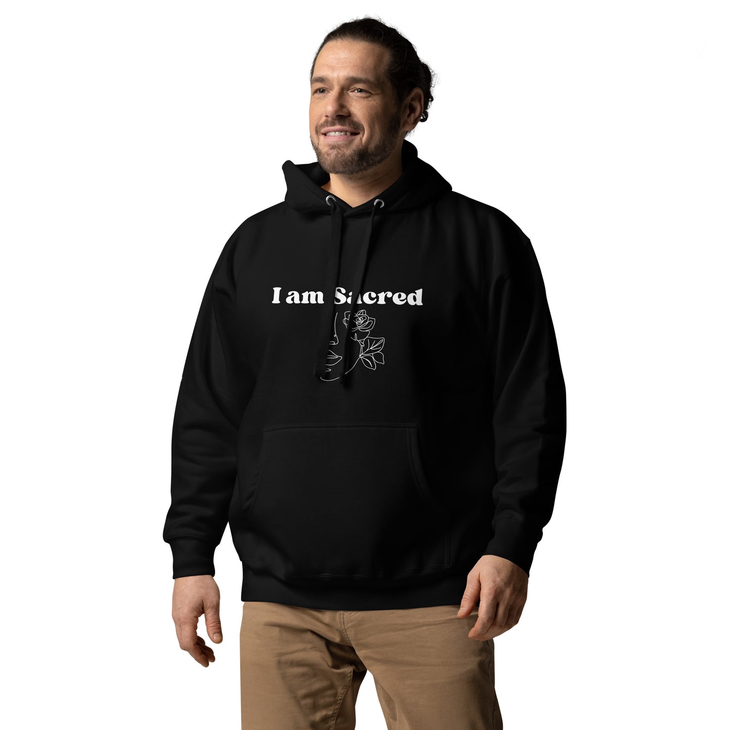 "I am Sacred" Positive Affirmations Double Sided Unisex Hoodie