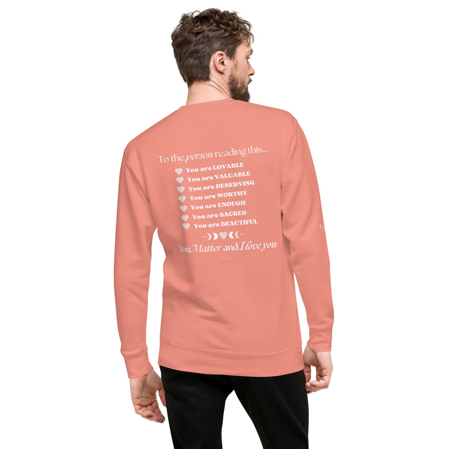 "I am Sacred" Positive Affirmations Double Sided Unisex Premium Sweatshirt