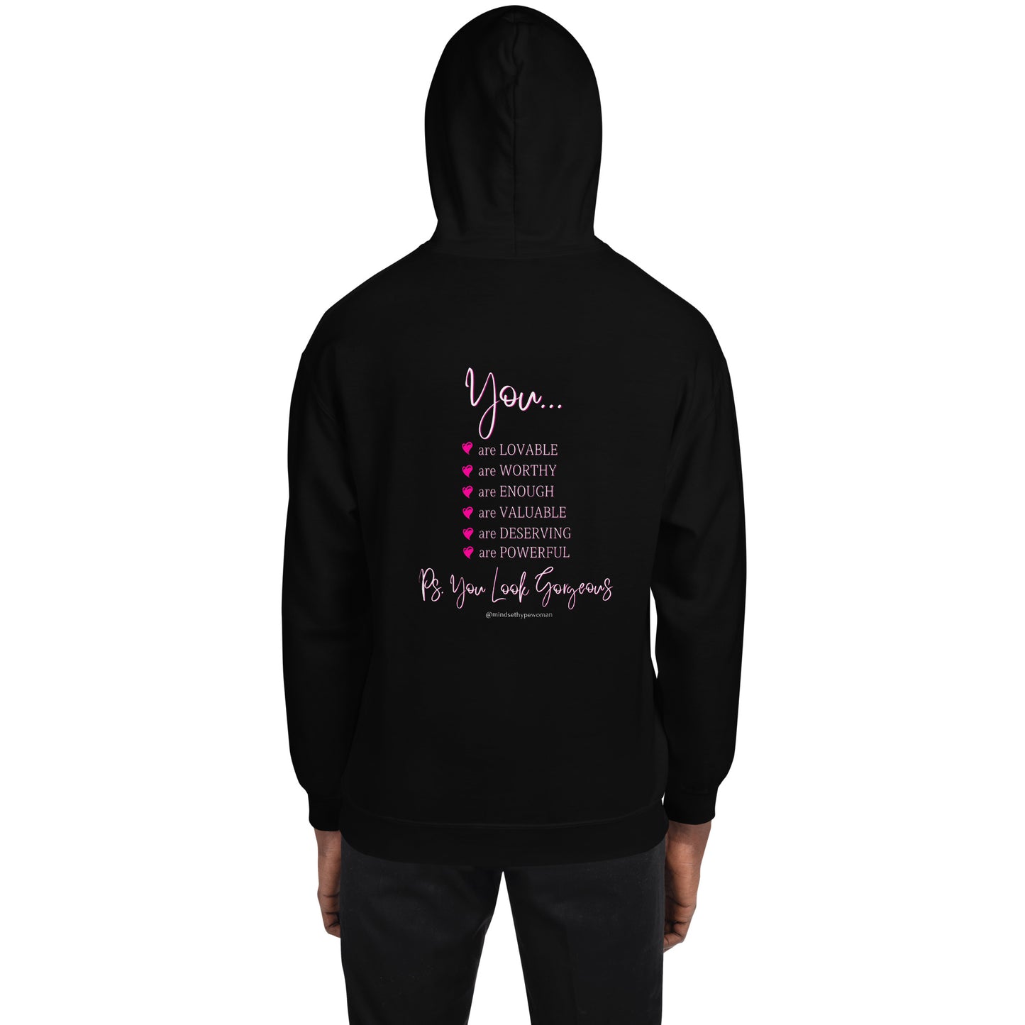 Hi Beautiful, This is just a reminder unisex hoodie in black