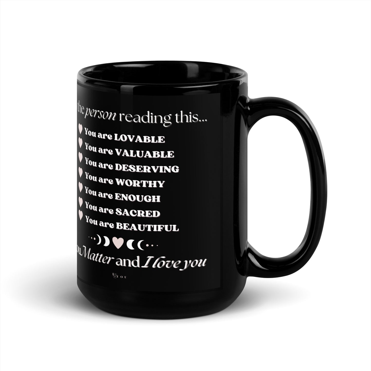 "I am Sacred" Positive Affirmations Black Mug