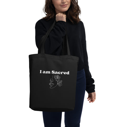 "I am Sacred" Positive Affirmations Double Sided Eco Tote Bag