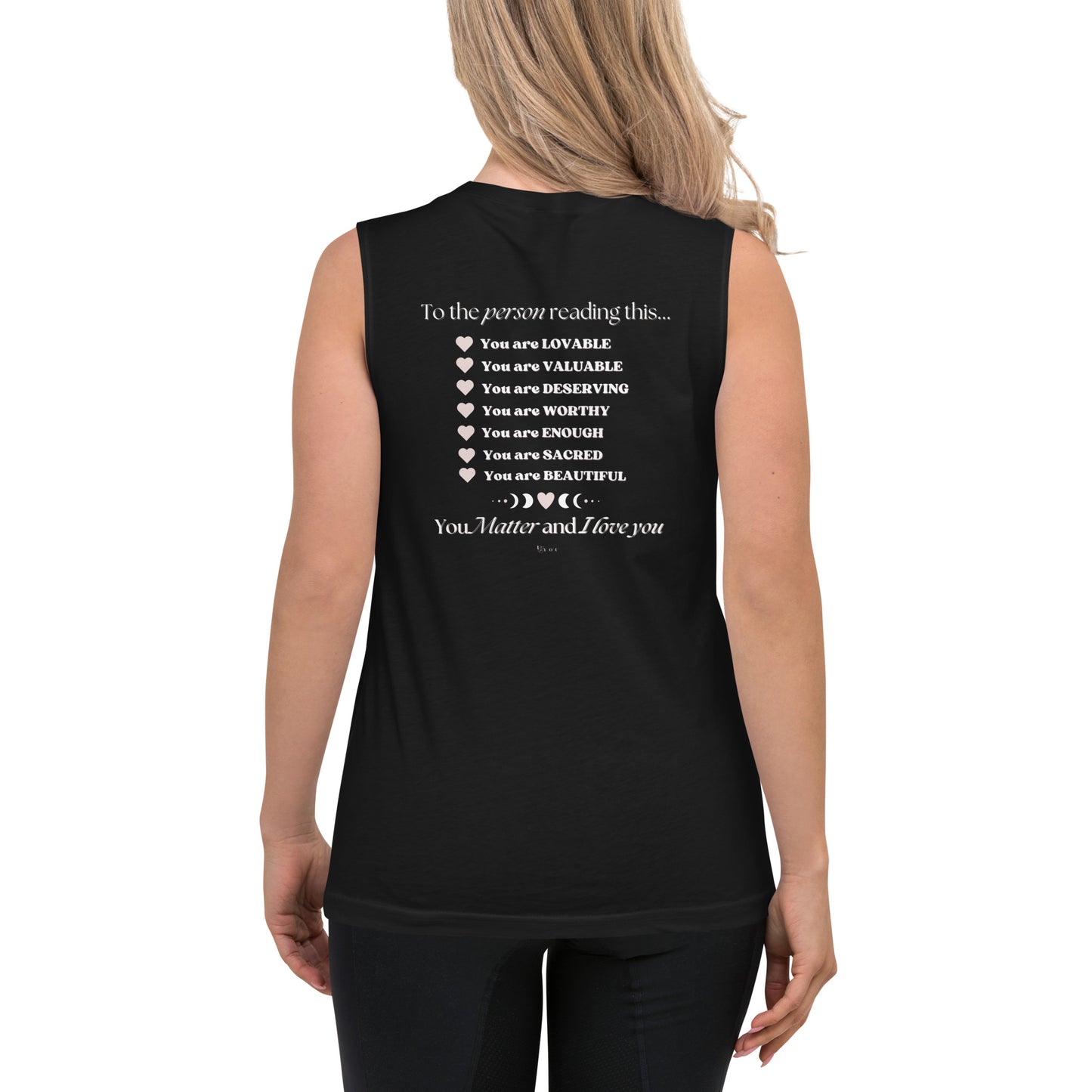 "I am Enough" Positive Affirmations Double Sided Unisex Muscle Shirt