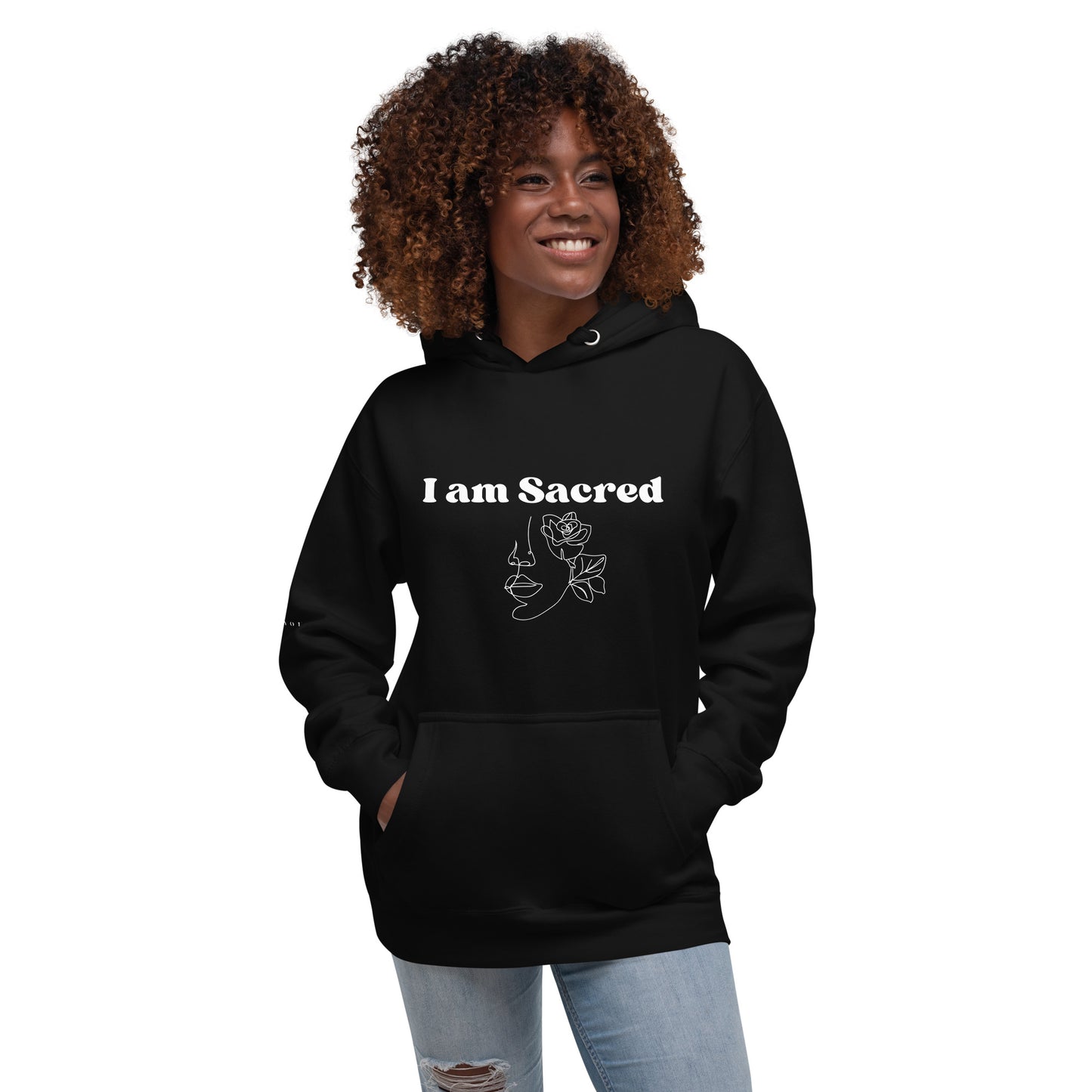 "I am Sacred" Positive Affirmations  Double Sided Unisex Hoodie