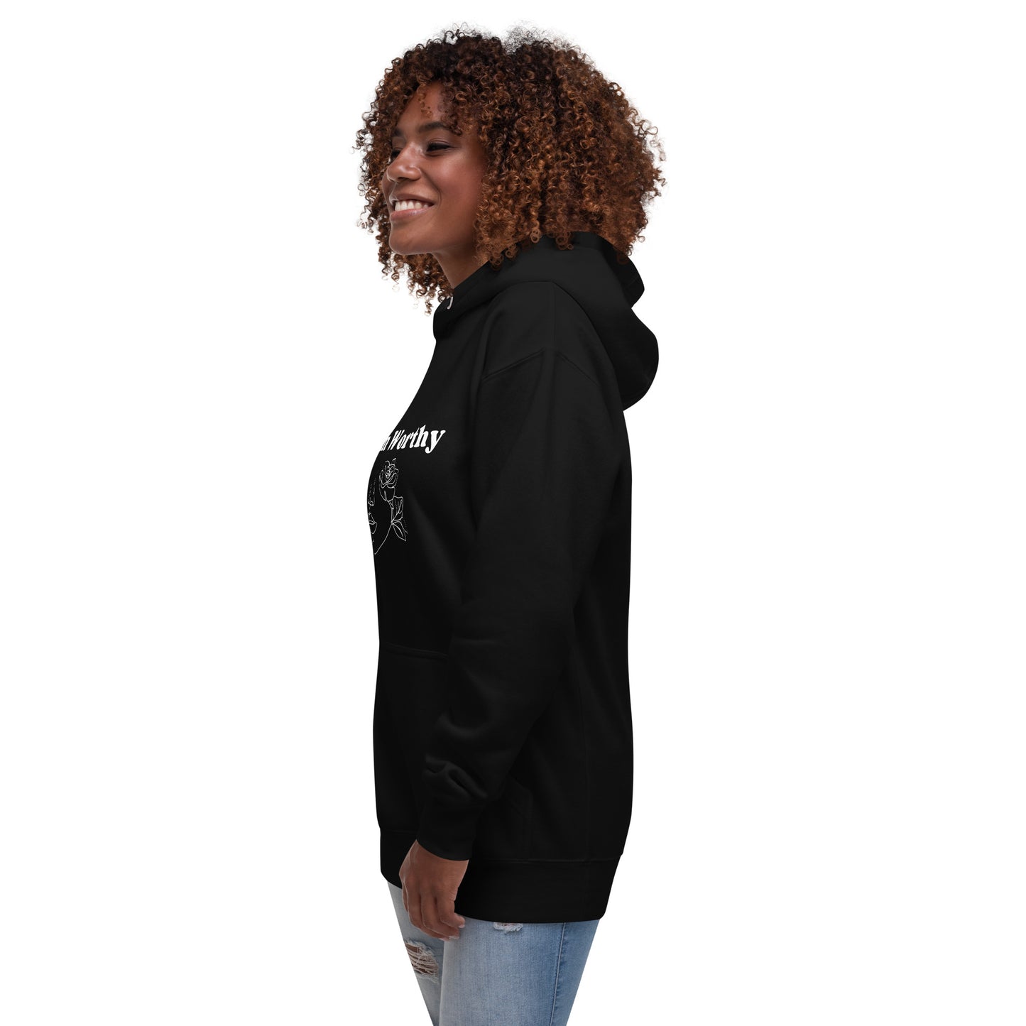 "I am Worthy" Positive Affirmations Double Sided Unisex Hoodie