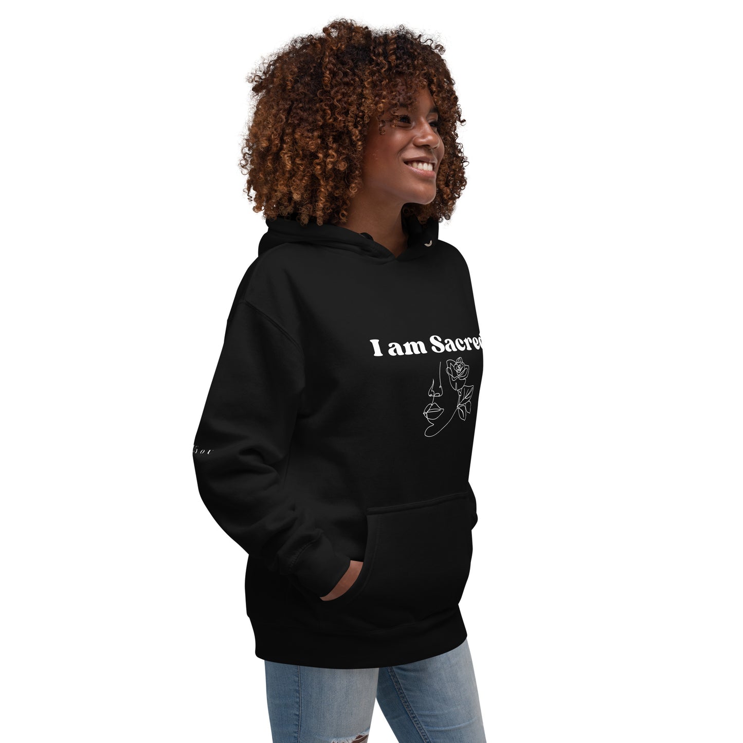 "I am Sacred" Positive Affirmations  Double Sided Unisex Hoodie
