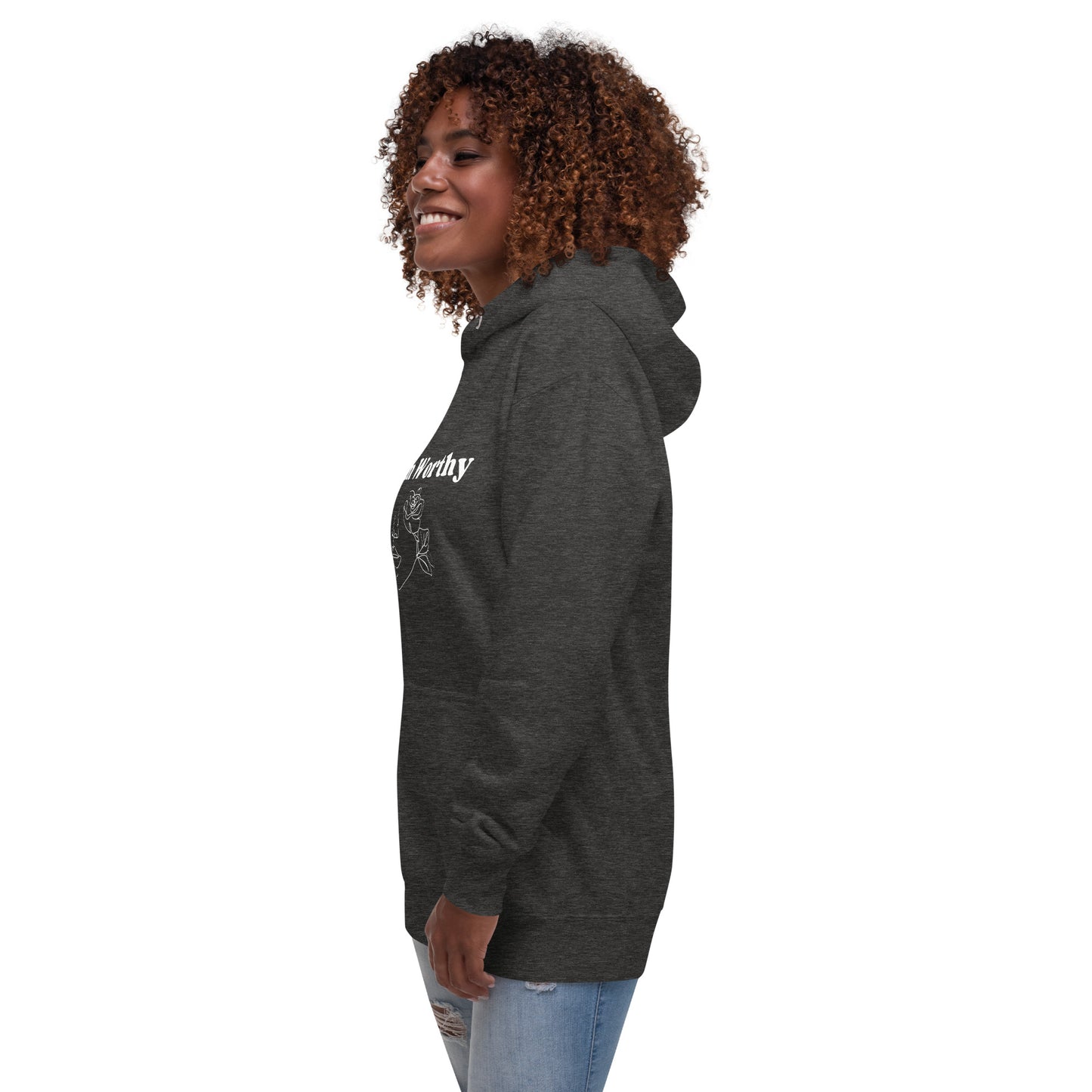 "I am Worthy" Positive Affirmations Double Sided Unisex Hoodie