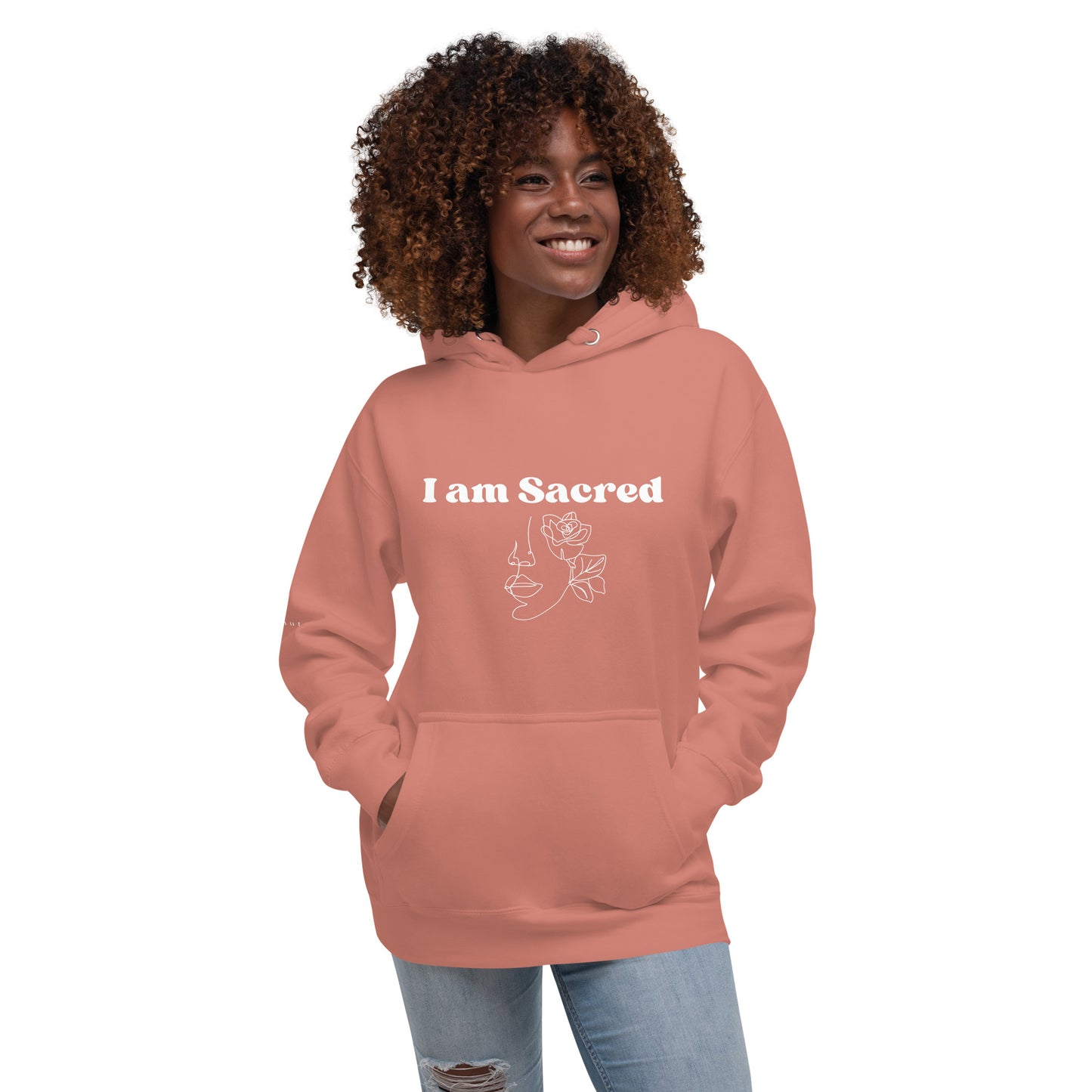 "I am Sacred" Positive Affirmations  Double Sided Unisex Hoodie
