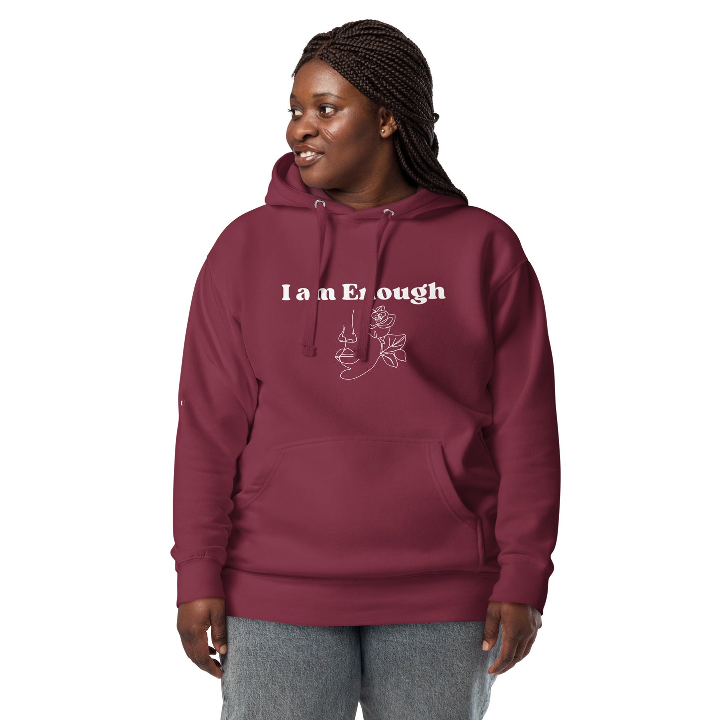 "I am Enough" Positive Affirmations Double Sided Unisex Hoodie
