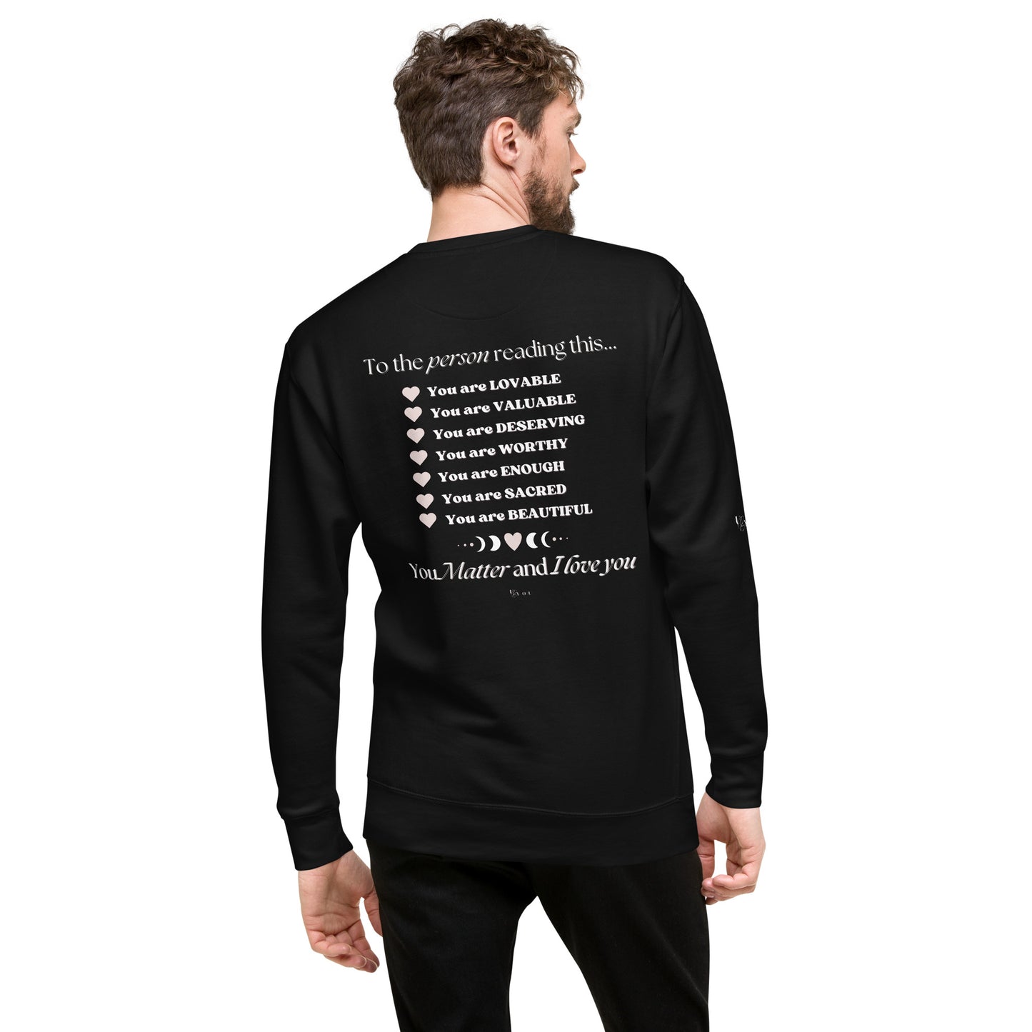 "I am Sacred" Positive Affirmations Double Sided Unisex Premium Sweatshirt