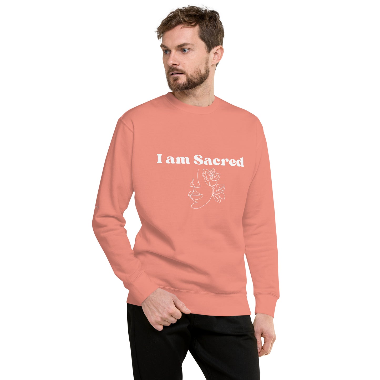 "I am Sacred" Positive Affirmations Double Sided Unisex Premium Sweatshirt