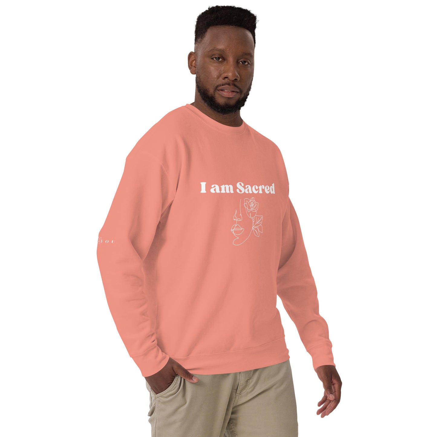 "I am Sacred" Positive Affirmations Double Sided Unisex Premium Sweatshirt