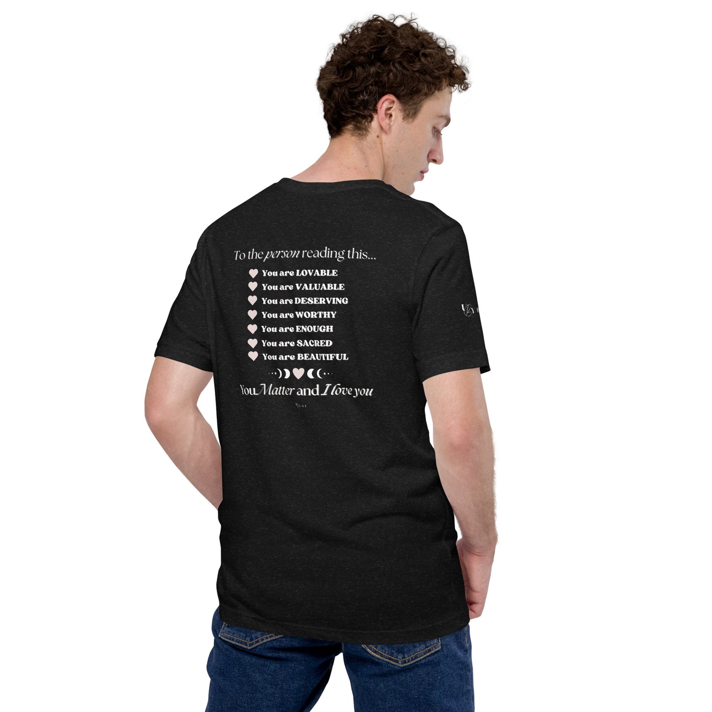 "I am Sacred" Positive Affirmations Double Sided Unisex T-Shirt