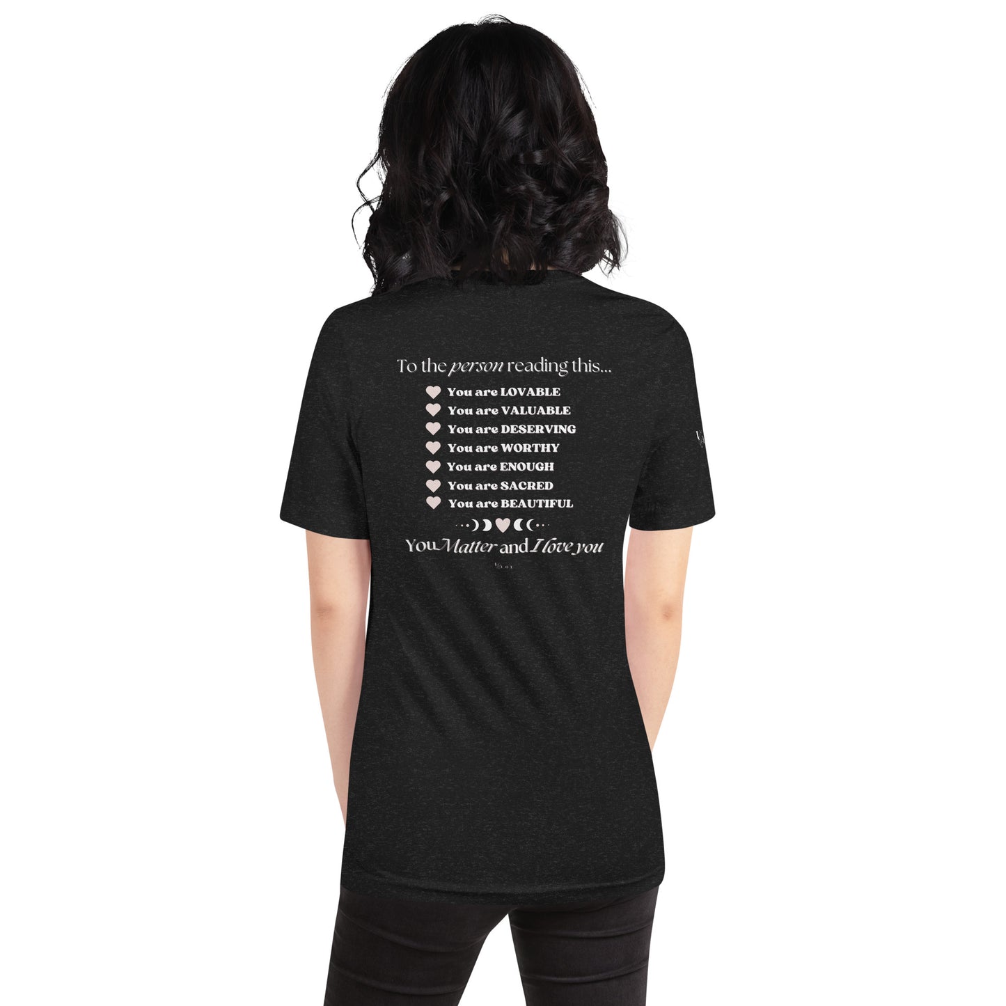"I am Sacred" Positive Affirmations Double Sided Unisex T-Shirt