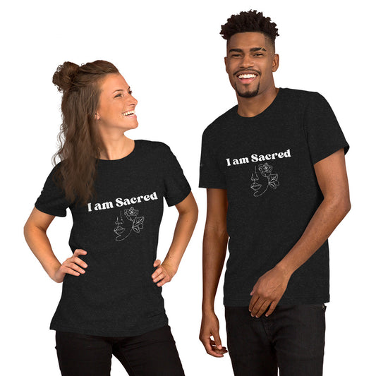 "I am Sacred" Positive Affirmations Double Sided Unisex T-Shirt