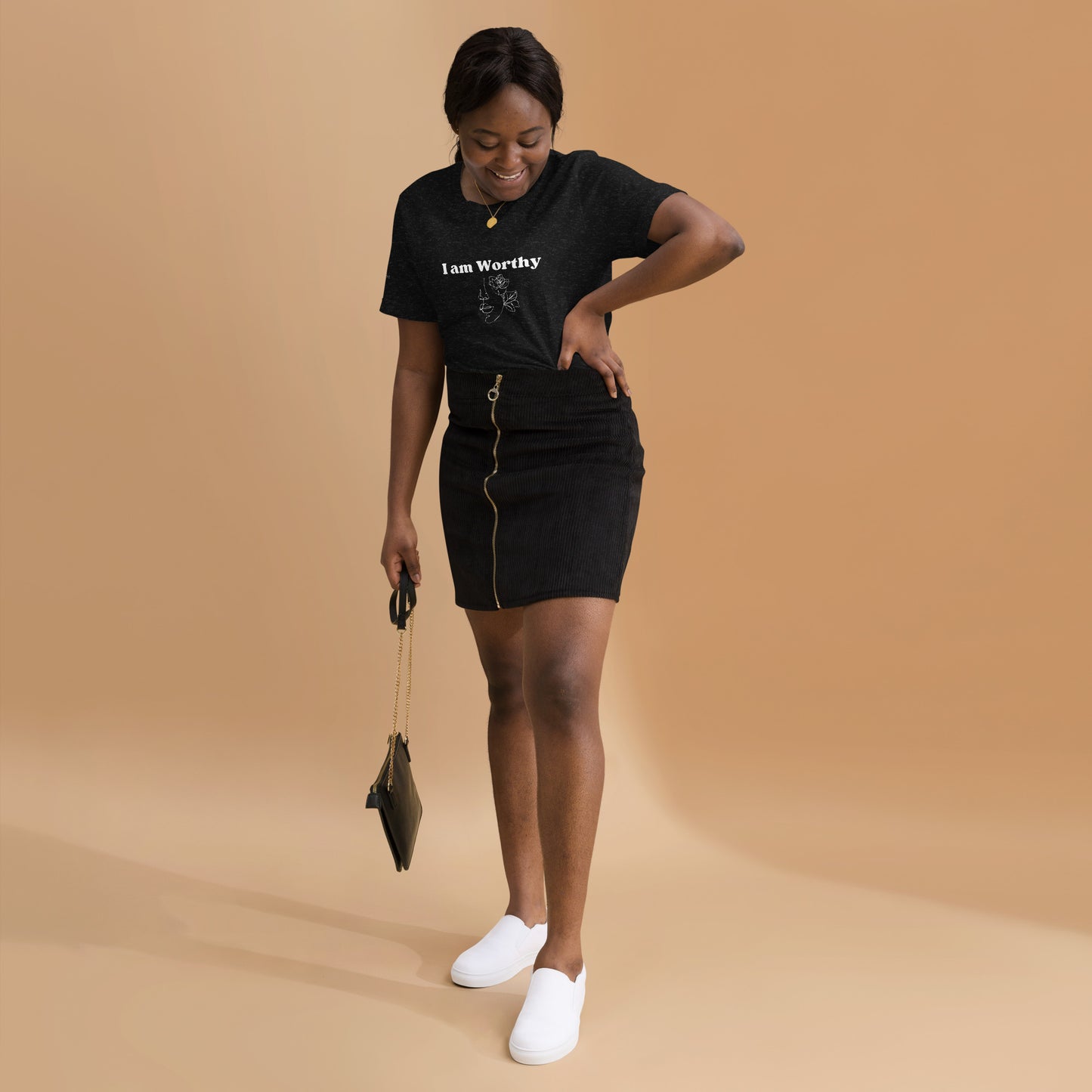 "I am Worthy" Positive Affirmations Double Sided Unisex T-shirt