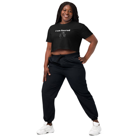 "I am Sacred" Positive Affirmations Double Sided Women’s Crop Top